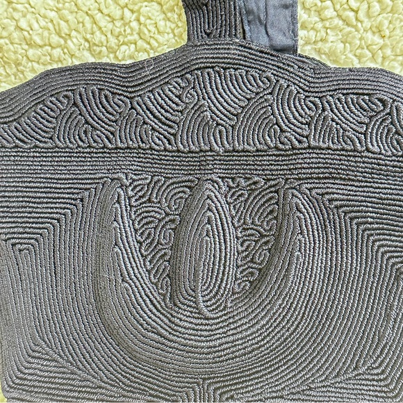 Vintage 1940’s/50’s Mardane Corde Dark Navy scalloped wristlet purse/bag, EUC - Picture 8 of 9